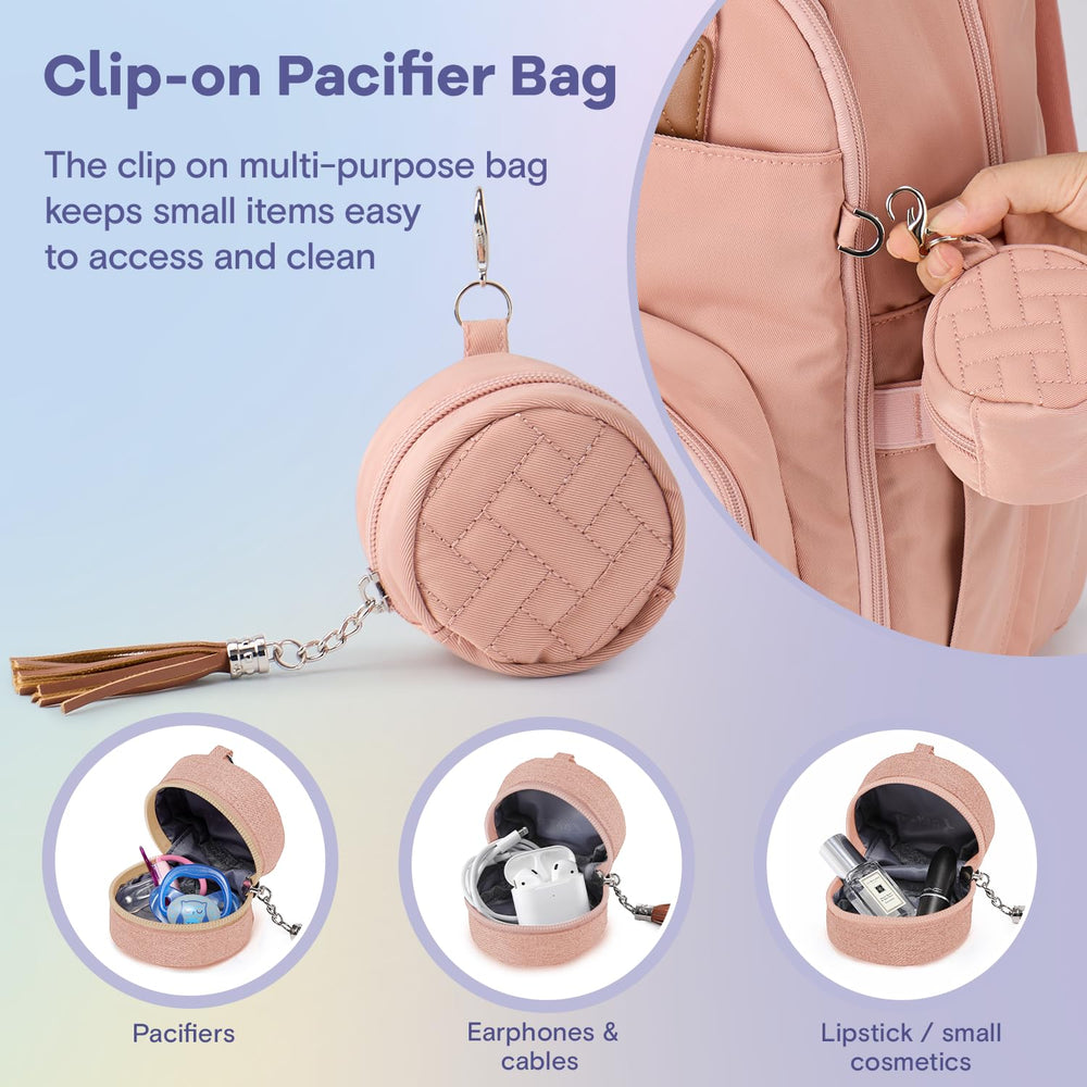 RUVALINO diaper bag backpack water-resistant fabric for durable daily use