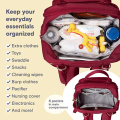RUVALINO Diaper Bag Backpack includes changing pad for comfortable on-the-go changes.