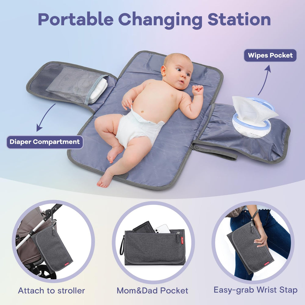 RUVALINO diaper bag padded shoulder straps offer comfortable everyday carry.