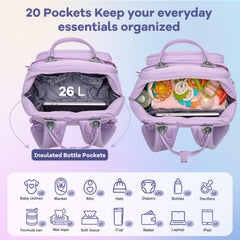 RUVALINO stroller straps attach securely to any stroller for hands-free mobility
