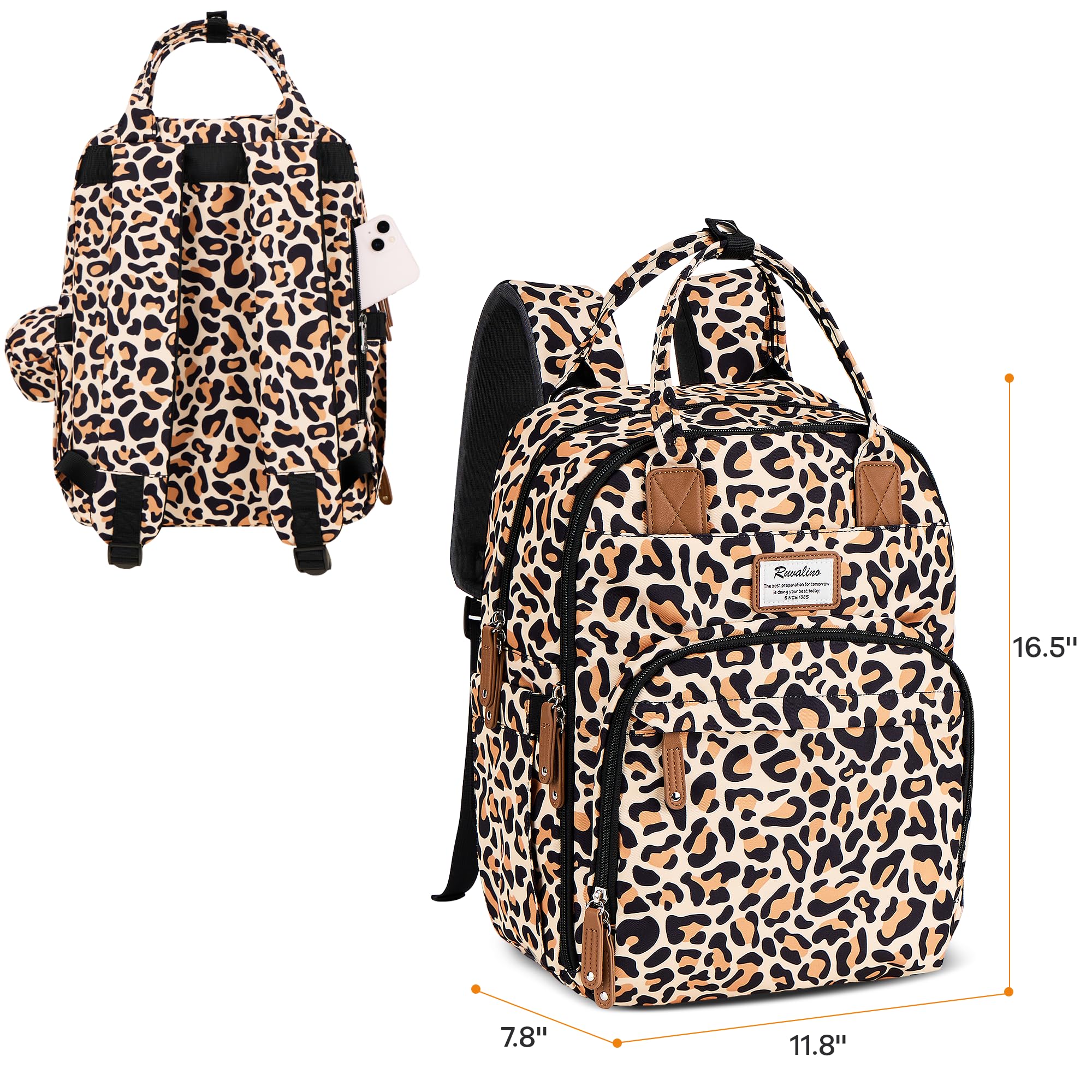 RUVALINO waterproof fabric and rugged seams endure daily use in style and durability.