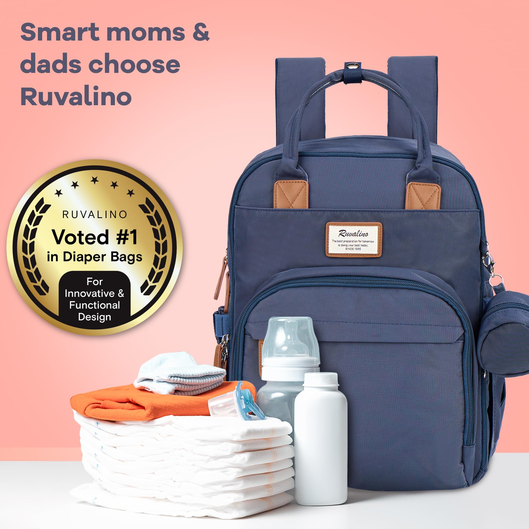 RUVALINO ergonomic straps and back design reduce shoulder fatigue during travel