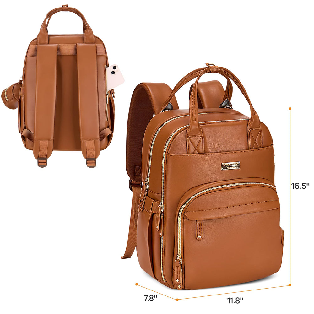 RUVALINO diaper bag backpack waterproof material resists spills during outings