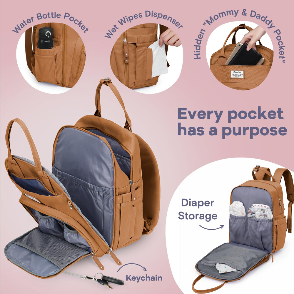 RUVALINO changing pad ready for on-the-go diaper changes.