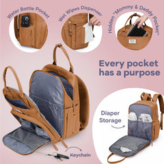 RUVALINO changing pad ready for on-the-go diaper changes.
