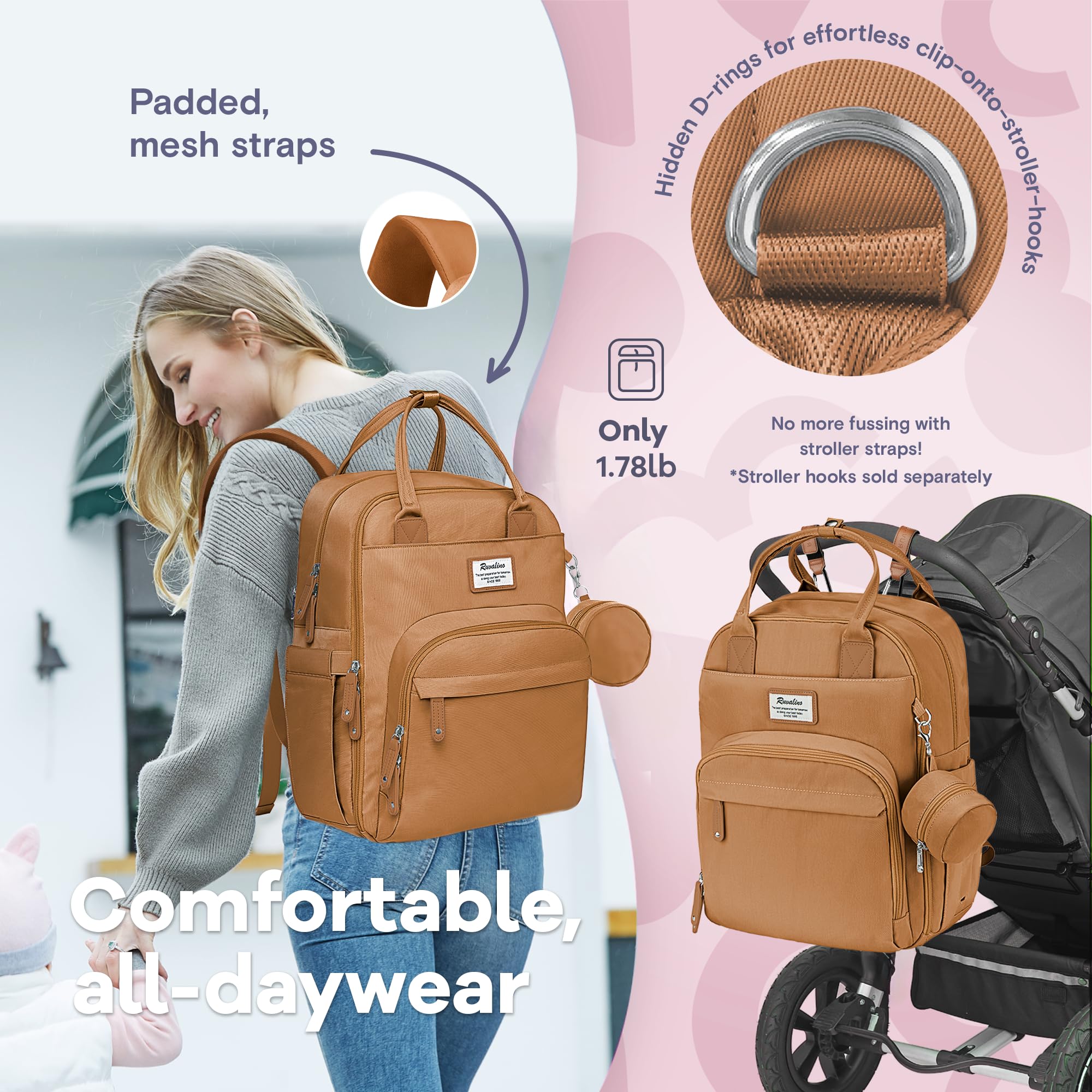 RUVALINO durable stitching with reinforced seams for lasting use.