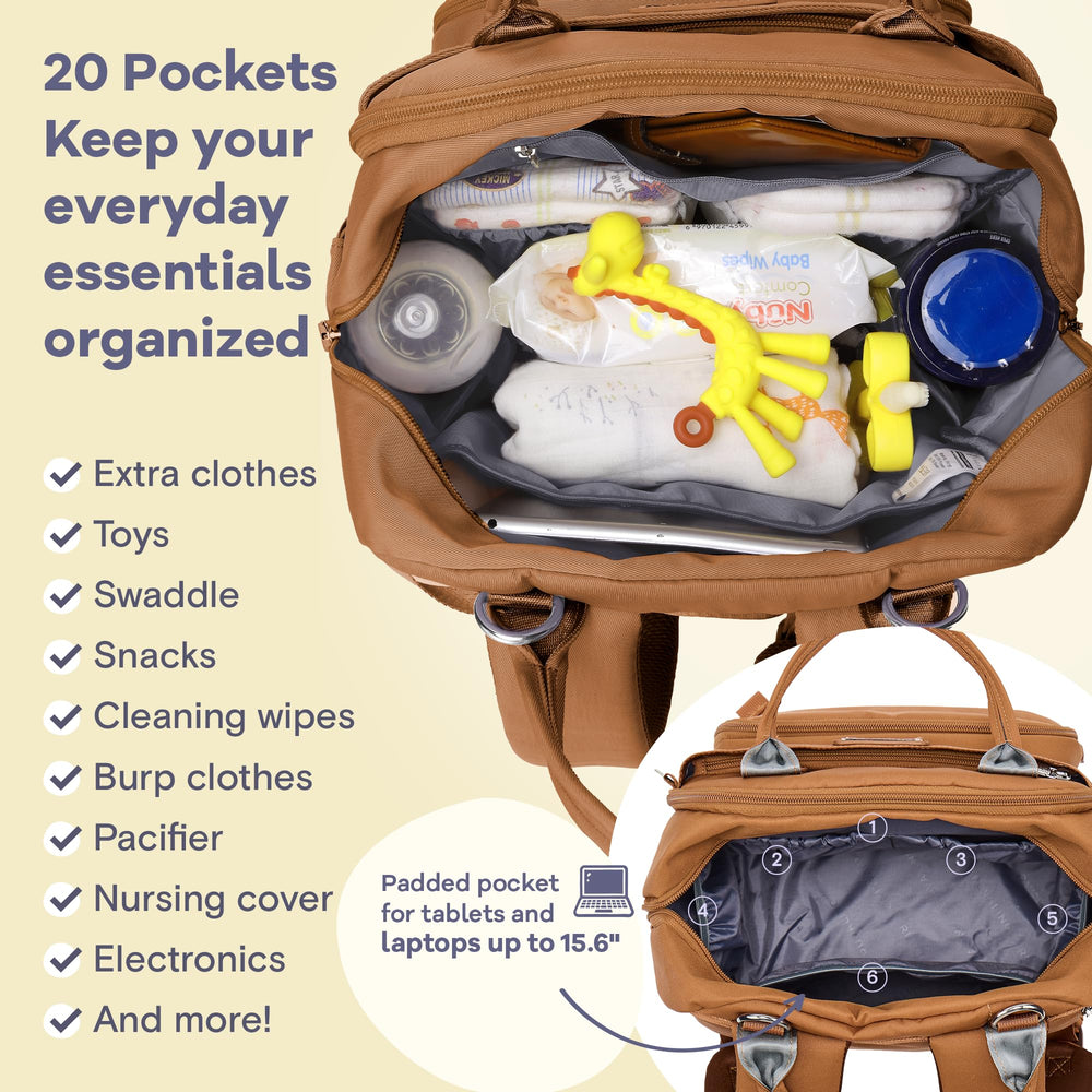 RUVALINO stroller attachment option for hands-free shopping and travel.