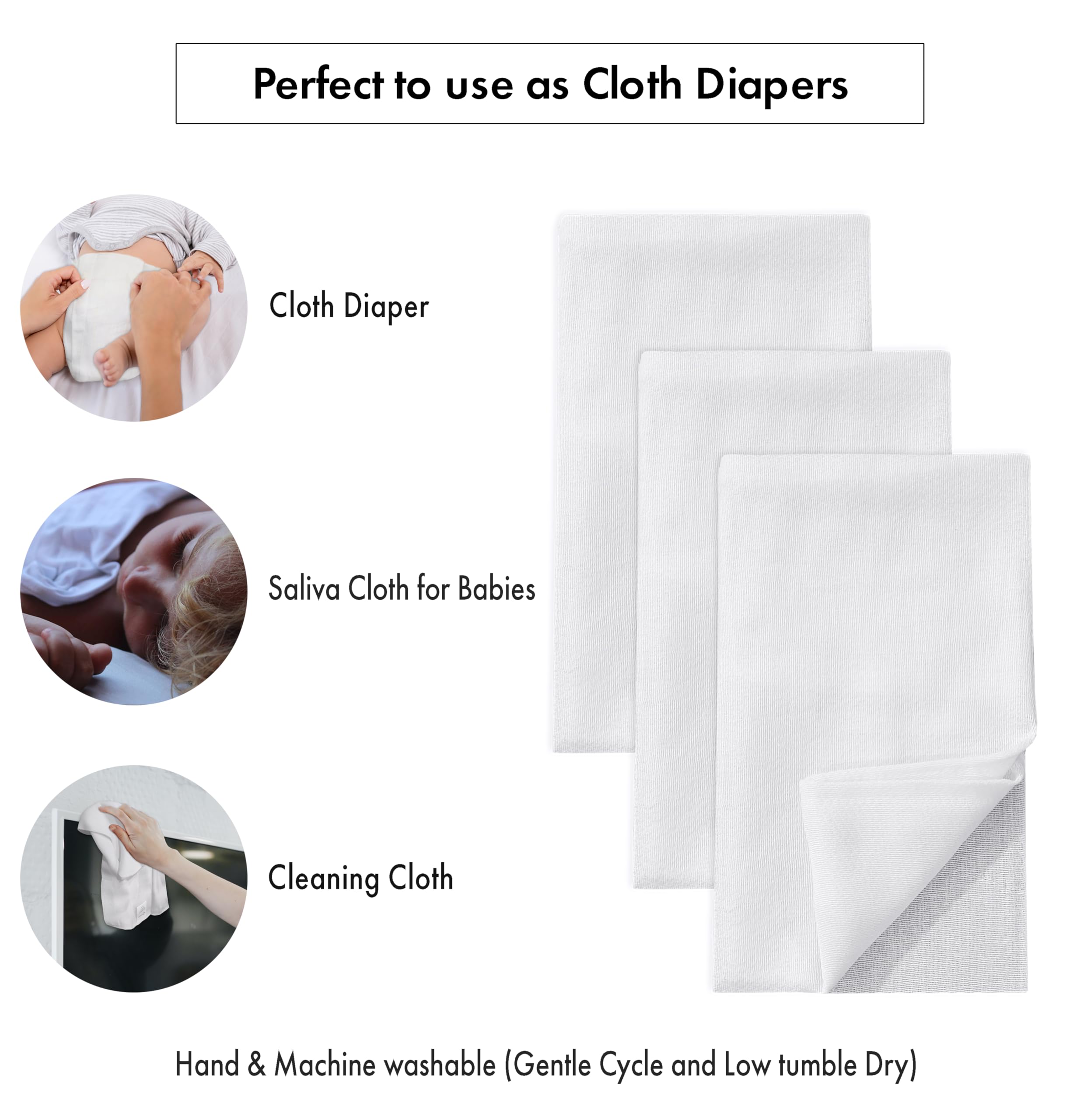 RUVANTI diaper-fold-demo shows easy folding for diaper changing and burp cloth use.