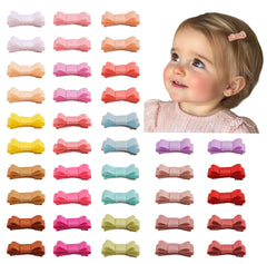 Ruyaa Tiny Hair Bows Snap Clips with soft-material focus for gentle hold on delicate baby hair