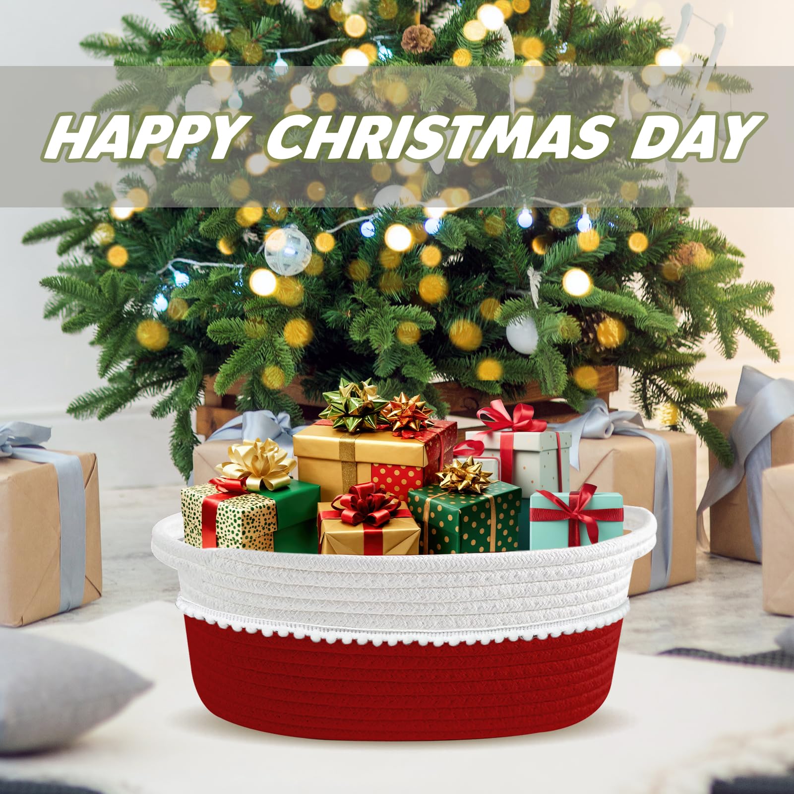 RVEAFA versatile gift basket ideal for stand-up display and transport