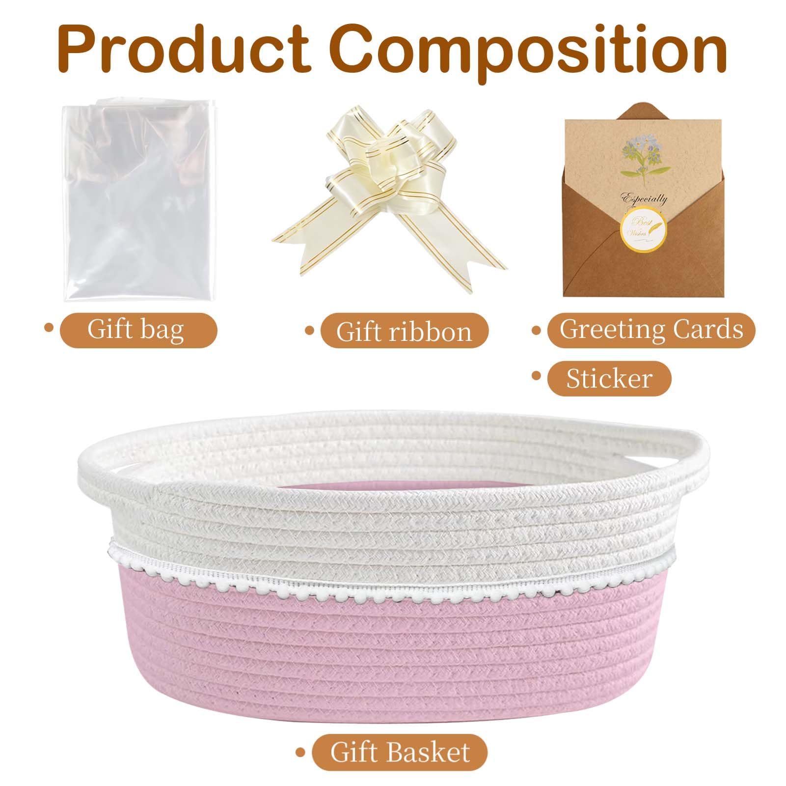 RVEAFA gift basket ribbon and card add a charming finishing touch for gifts