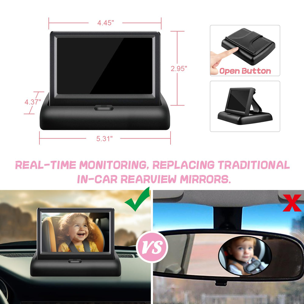 RVGoNow infrared night vision view shows baby clearly in low light for safer nighttime rides