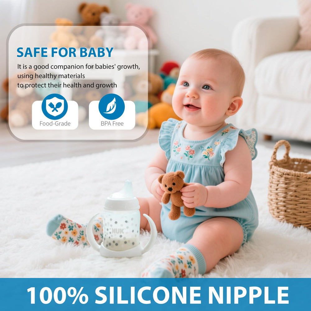 RXZHZYM silicone spout promotes mess-free meals with leakproof design.