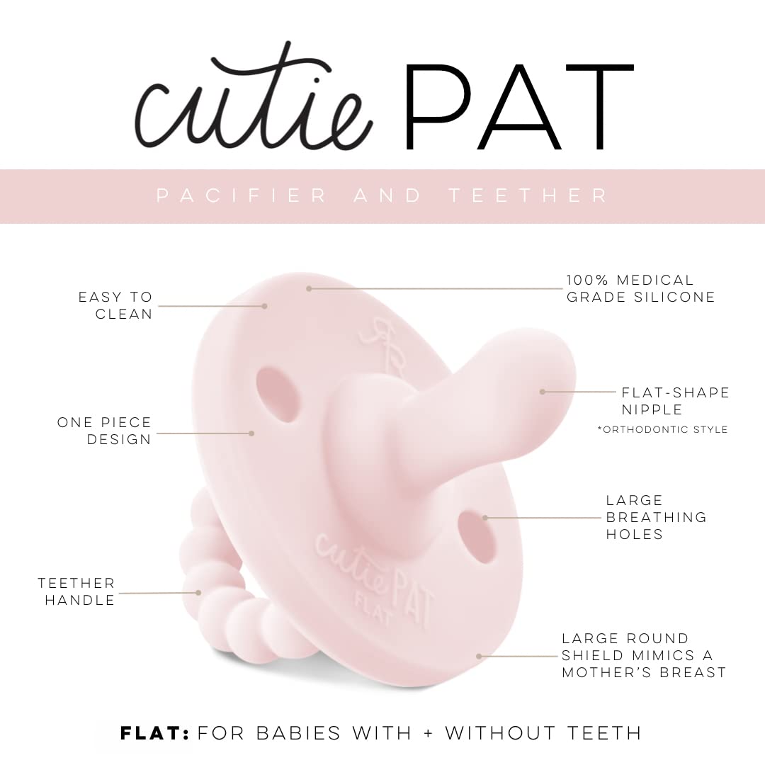 Ryan & Rose Cutie PAT Flat Pink front view with large shield for comfort
