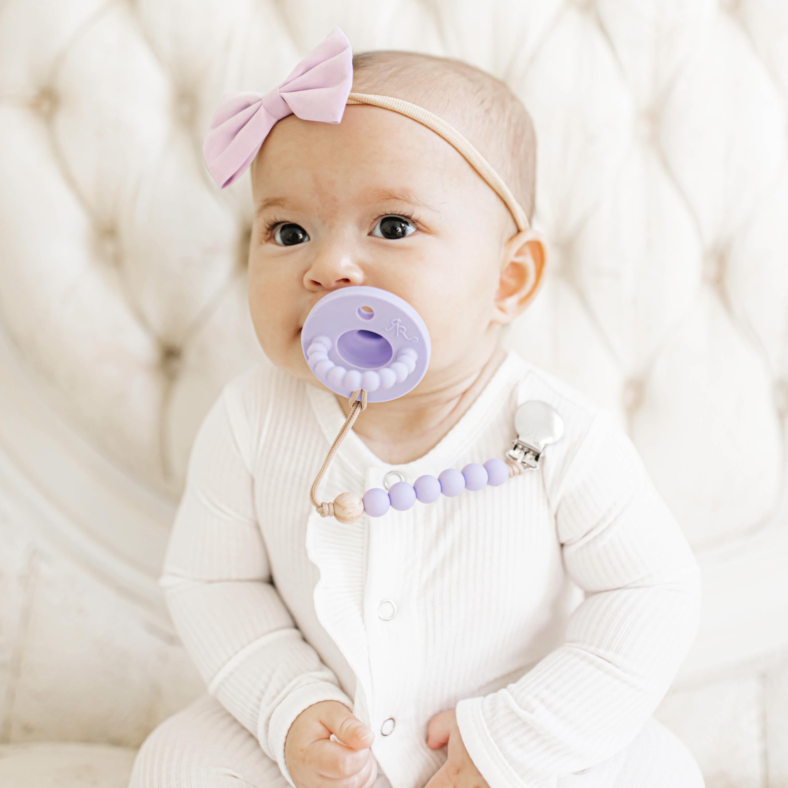 Hideaway Binky feature shown for discreet soothing on the go.