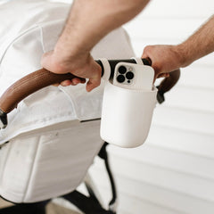 Ryan & Rose Cutie Holder white close-up highlights durable, collapsible one-piece design.