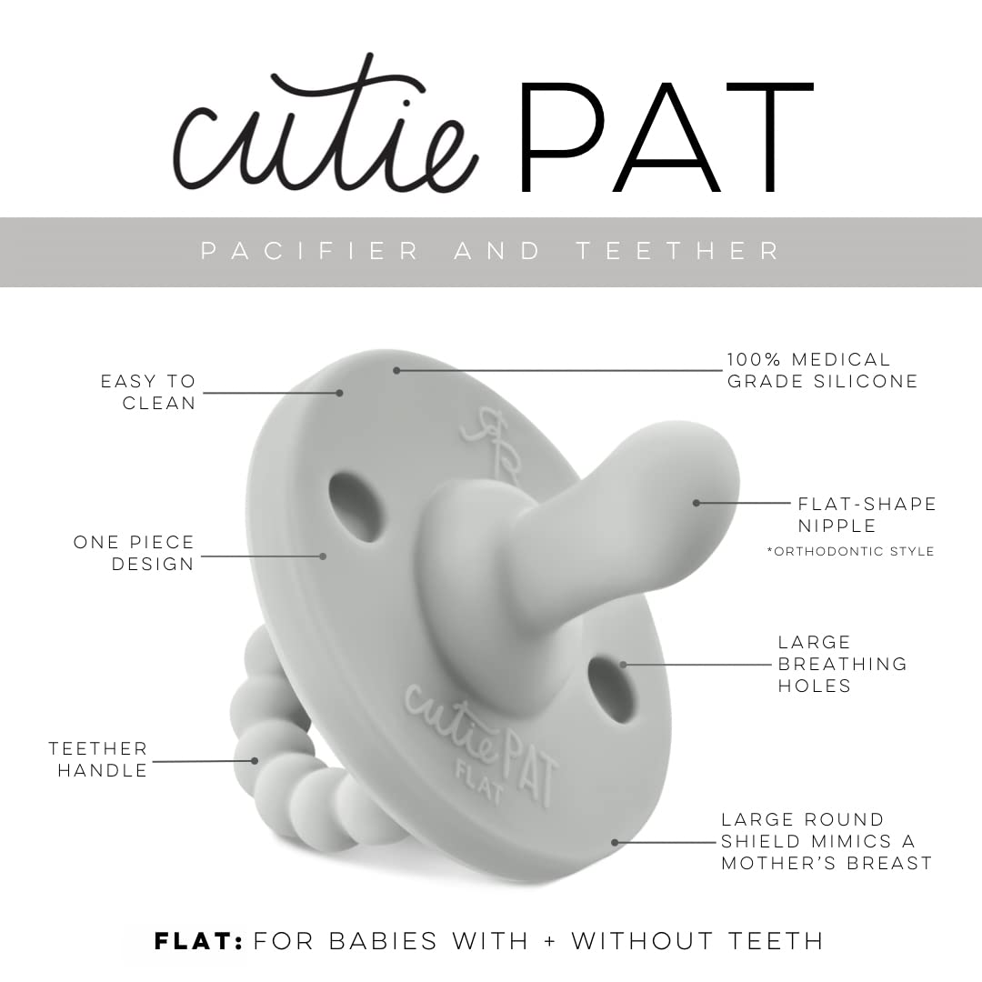 Ryan & Rose Cutie PAT Flat Gray nipple closeup shows medical-grade silicone and soft feel.