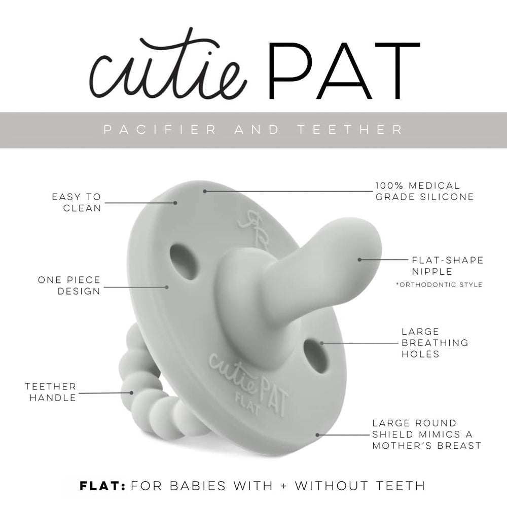 Ryan & Rose Cutie PAT Flat Gray nipple closeup shows medical-grade silicone and soft feel.