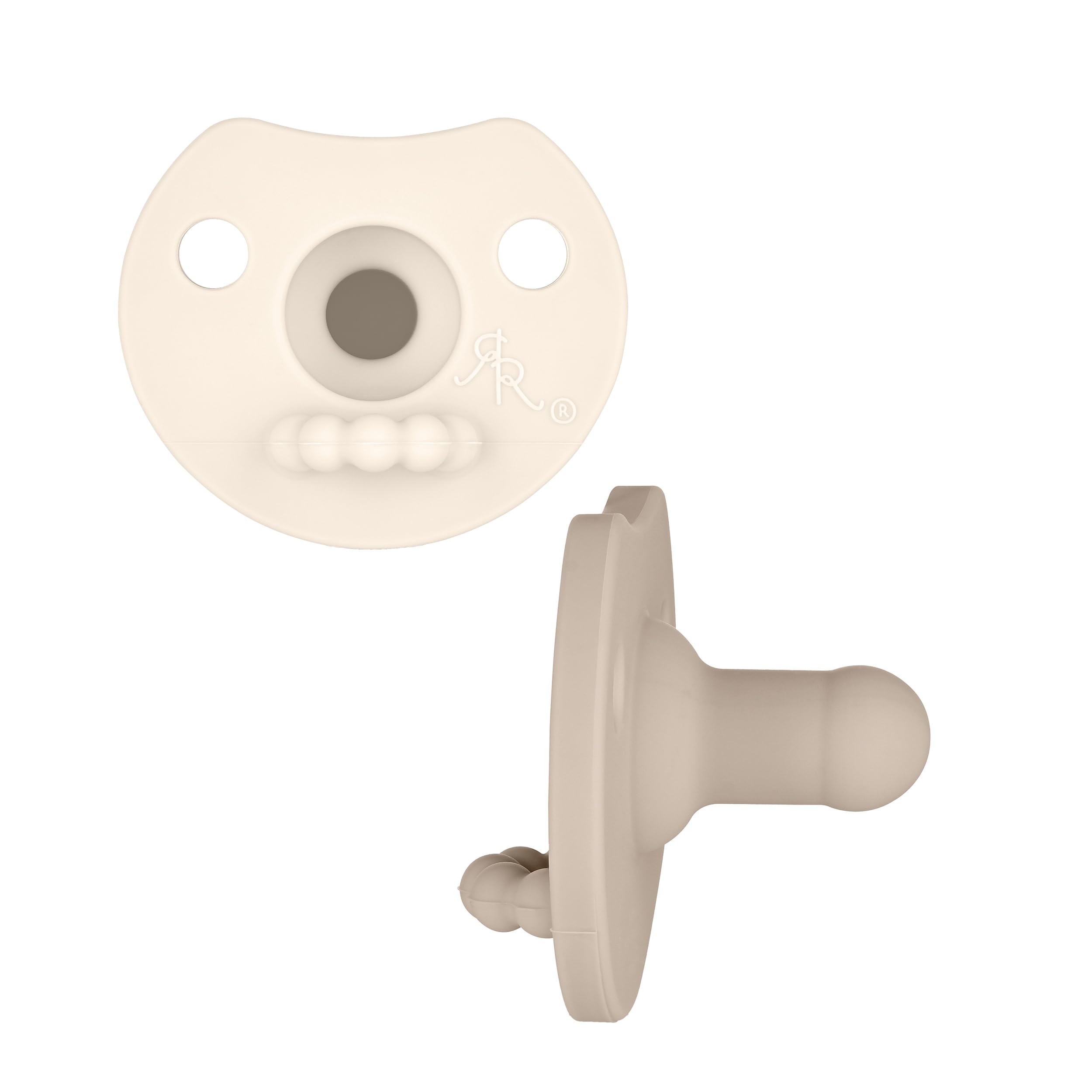 Ryan & Rose Cutie PAT pacifier light front view for newborn comfort