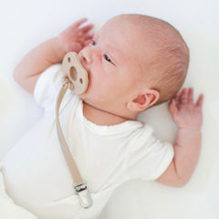 Ryan & Rose Cutie PAT pacifier teether with beaded handle in silicone