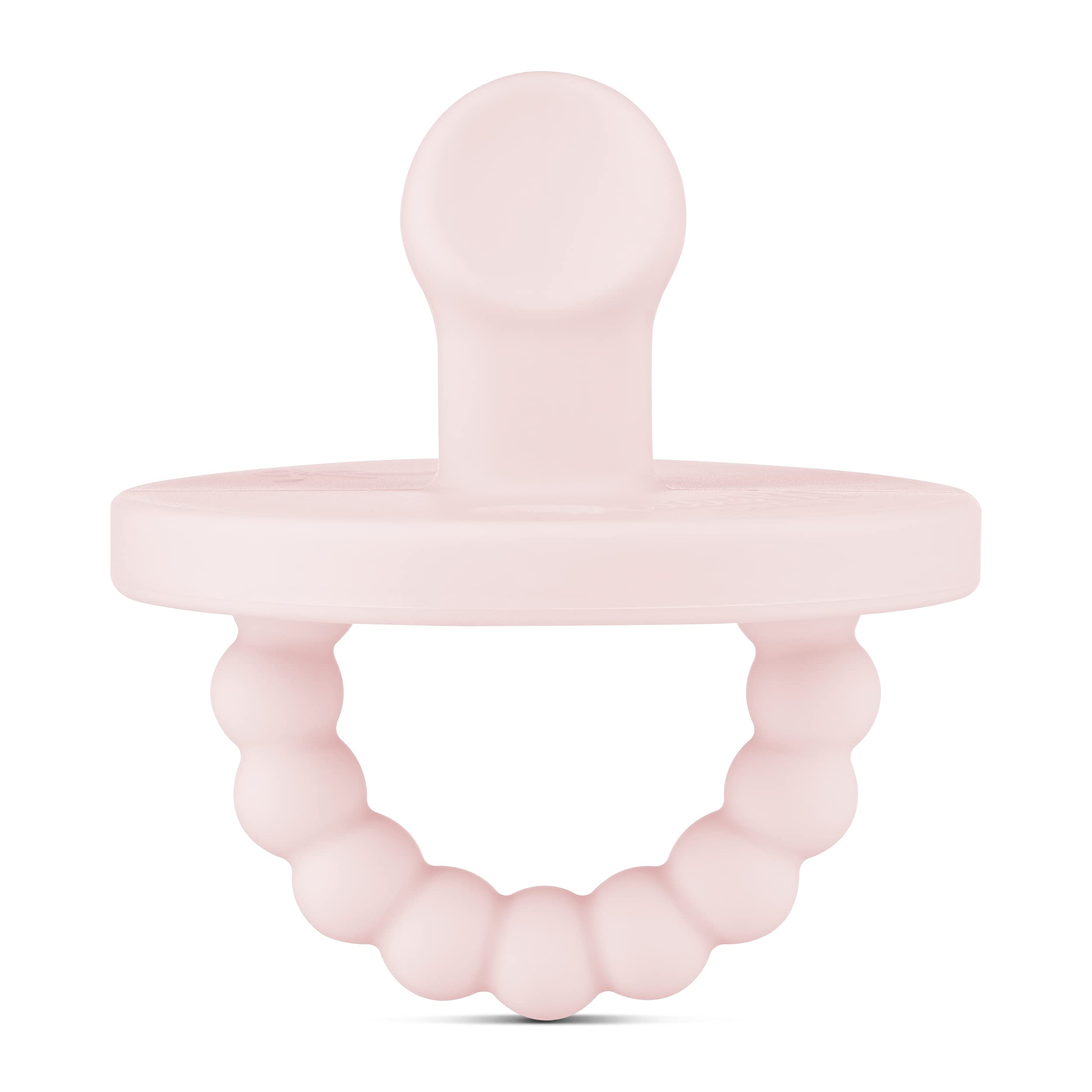 Ryan & Rose Cutie PAT Slant Pacifier Pink with a soothing slant nipple for calmer feedings.
