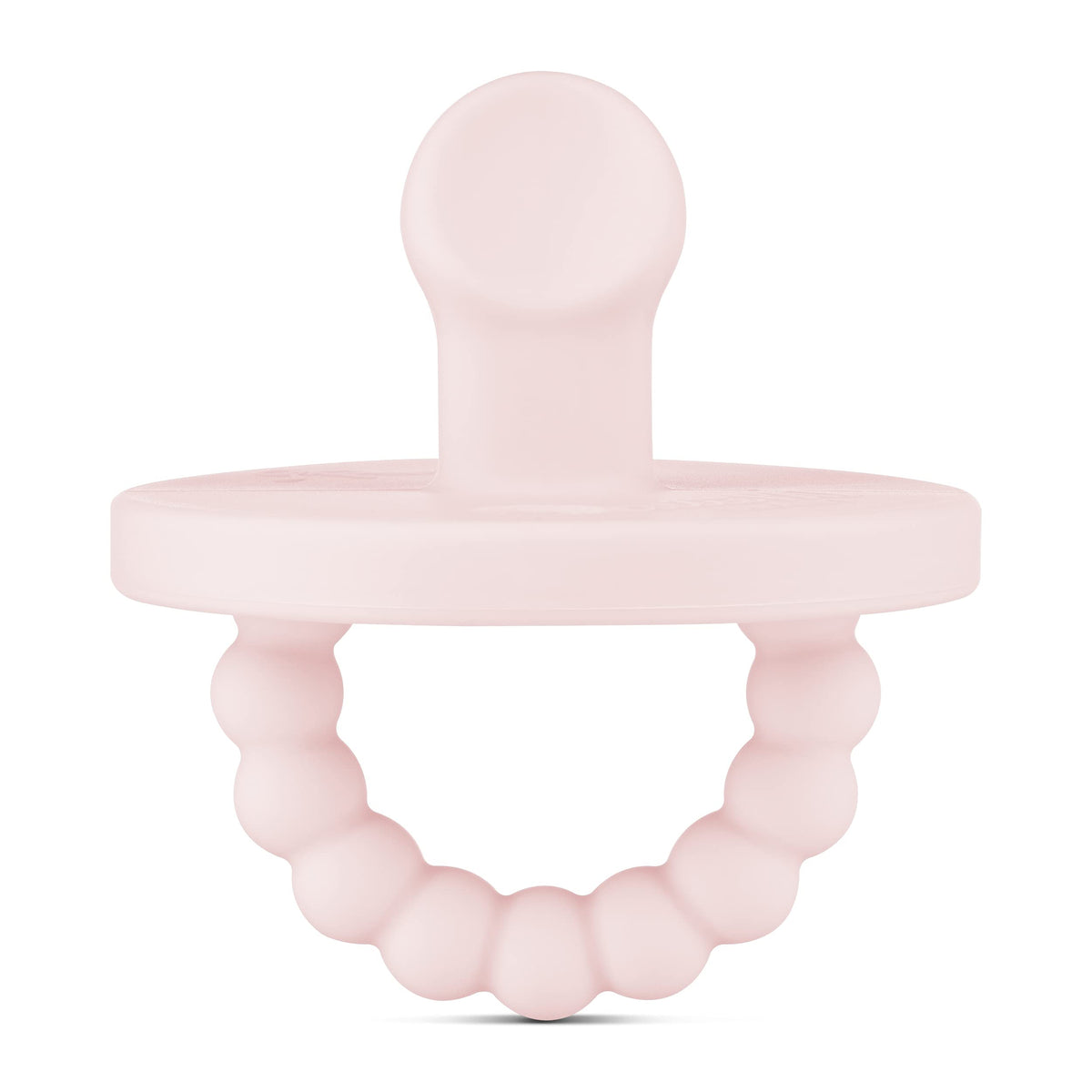 Ryan & Rose Cutie PAT Slant Pacifier Pink with a soothing slant nipple for calmer feedings.