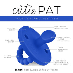Ryan & Rose Cutie PAT teether handle closeup highlighting easy grip for self-soothing.