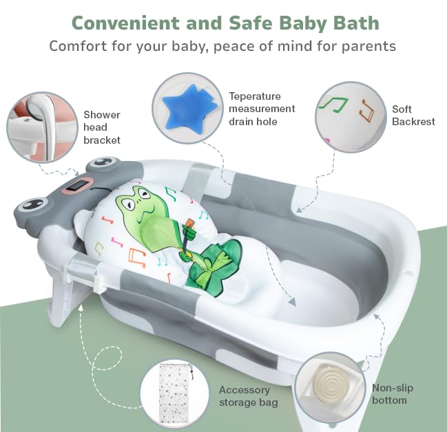 Rylor baby bath tub lightweight for travel and home use.