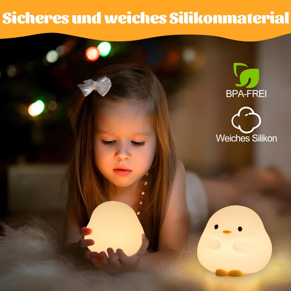 Rytinazzz Dudu Duck Night Light makes a cute white elephant gift for toddlers.