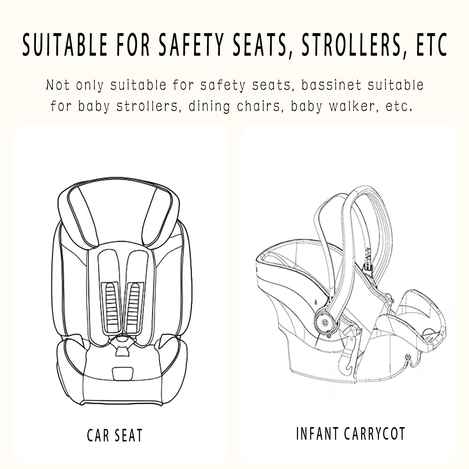 RYXCGXJ infant insert with side-protection enhances baby stability.