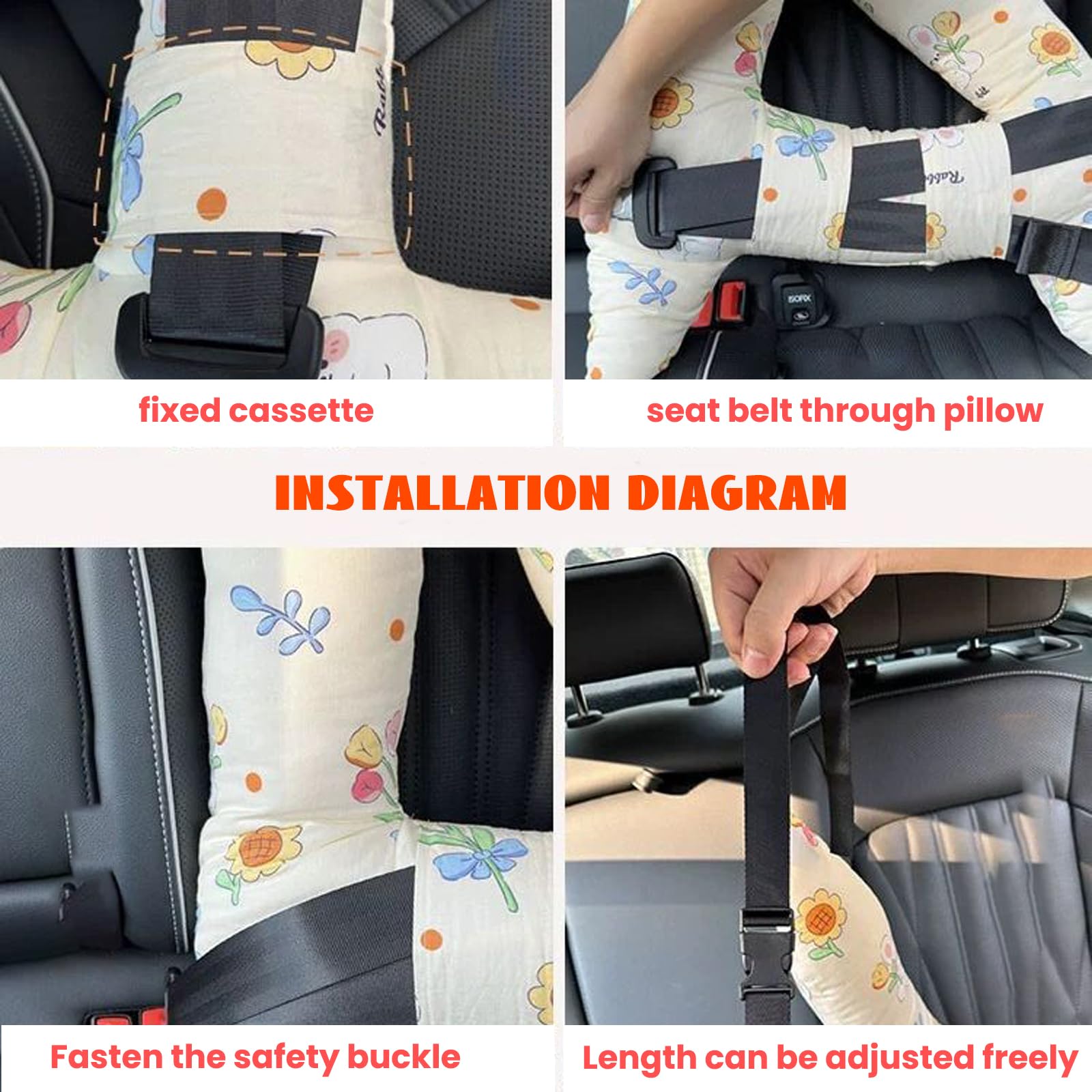S-SNAIL-OO bear car-pillow close-up shows soft cotton fabric and playful animal pattern.