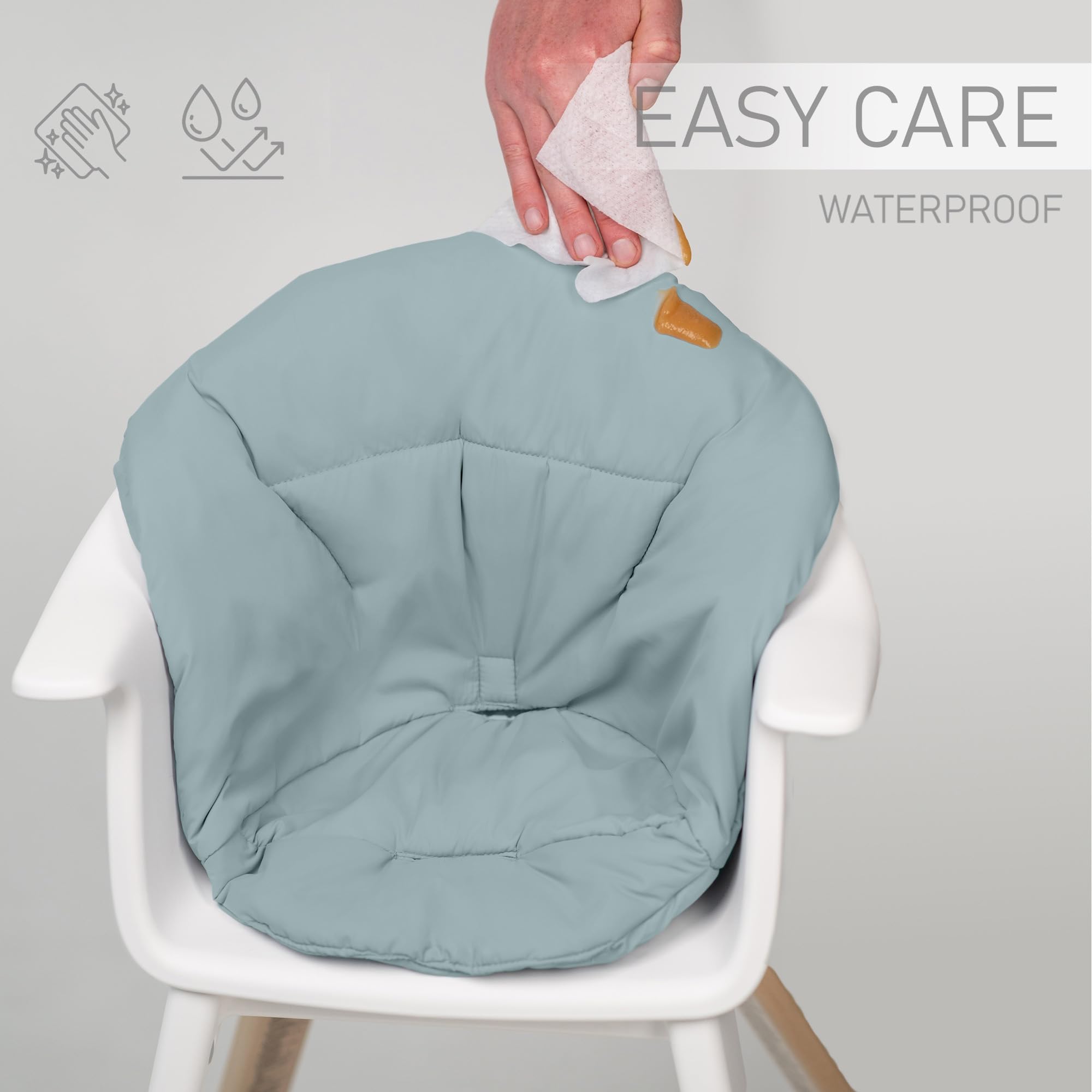 SA ACCESSORIES Cushion mealtime setup with mint cushion