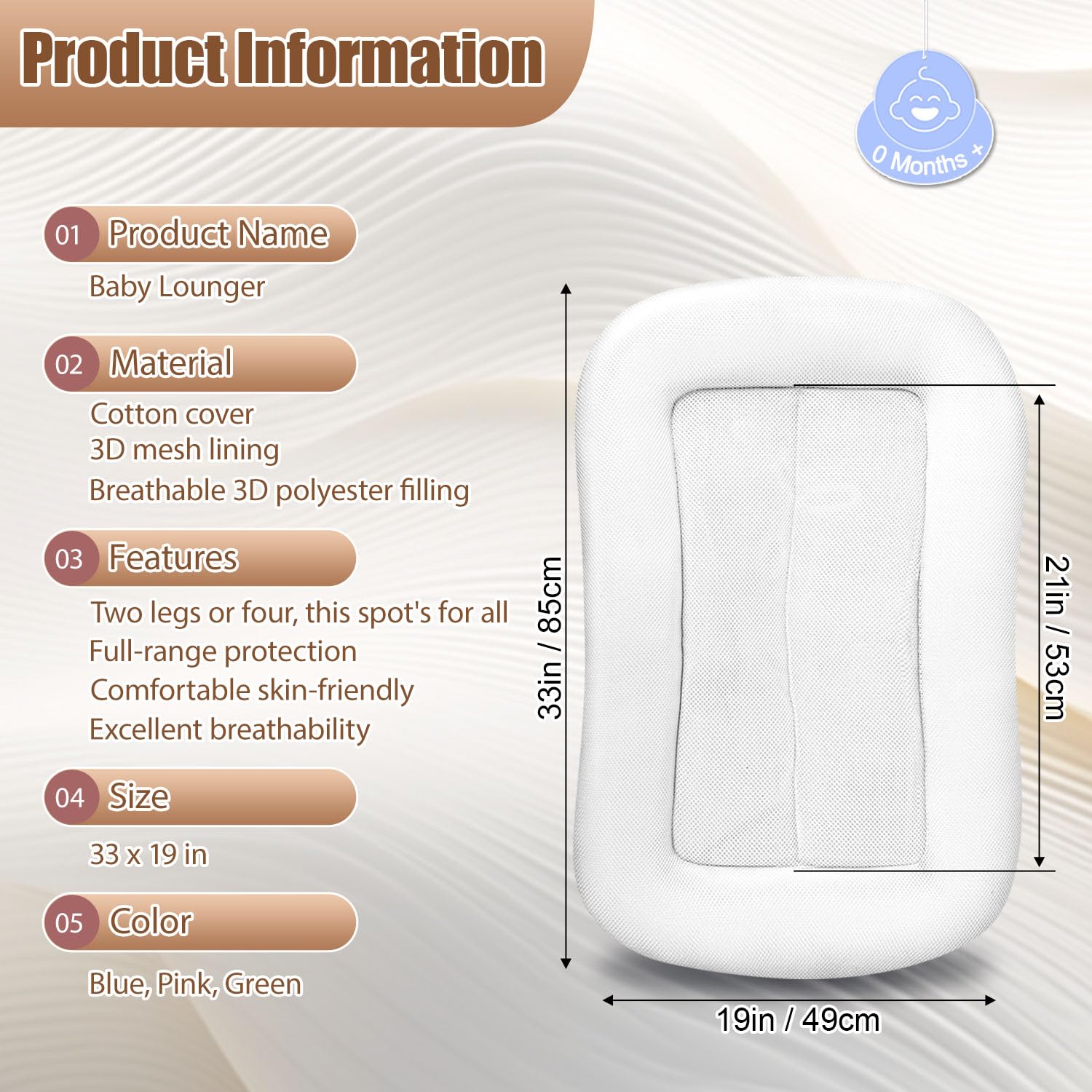 Saanerueen soft cotton fabric feels gentle on skin and daily comfortable.
