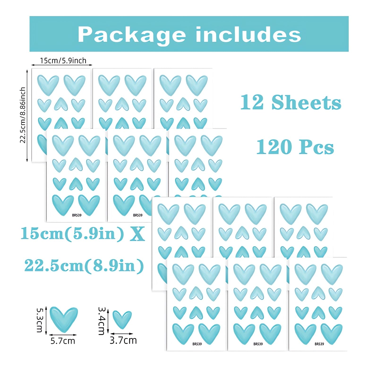 Sacinora heart graphics for kids brighten nurseries and playrooms.