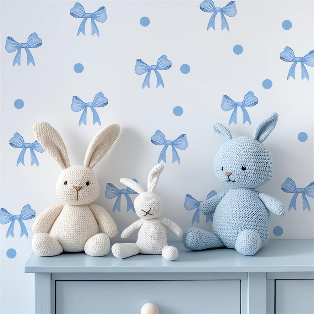 Sacinora bowknot wall decals with polka dots add playful focal points with simple removal.