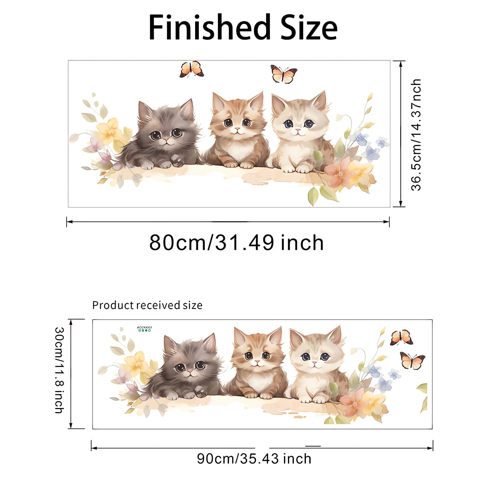 sacinora Cozy Kittens living-room-wall-decor brightens common areas with friendly cats.