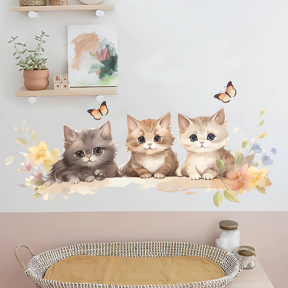 sacinora Cozy Kittens nursery-decor image enhances kids space with playful charm.