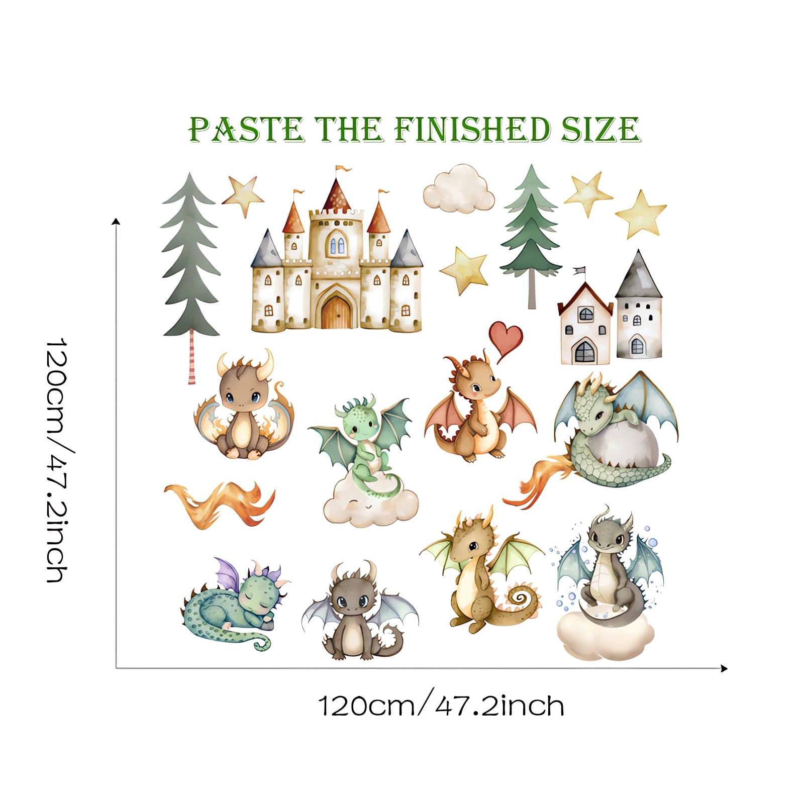 sacinora cute dinosaur cub wall sticker - design suited for living room accents