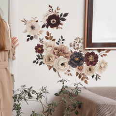 sacinora floral art wall decals for bedroom provide subtle elegance and removable vinyl convenience.
