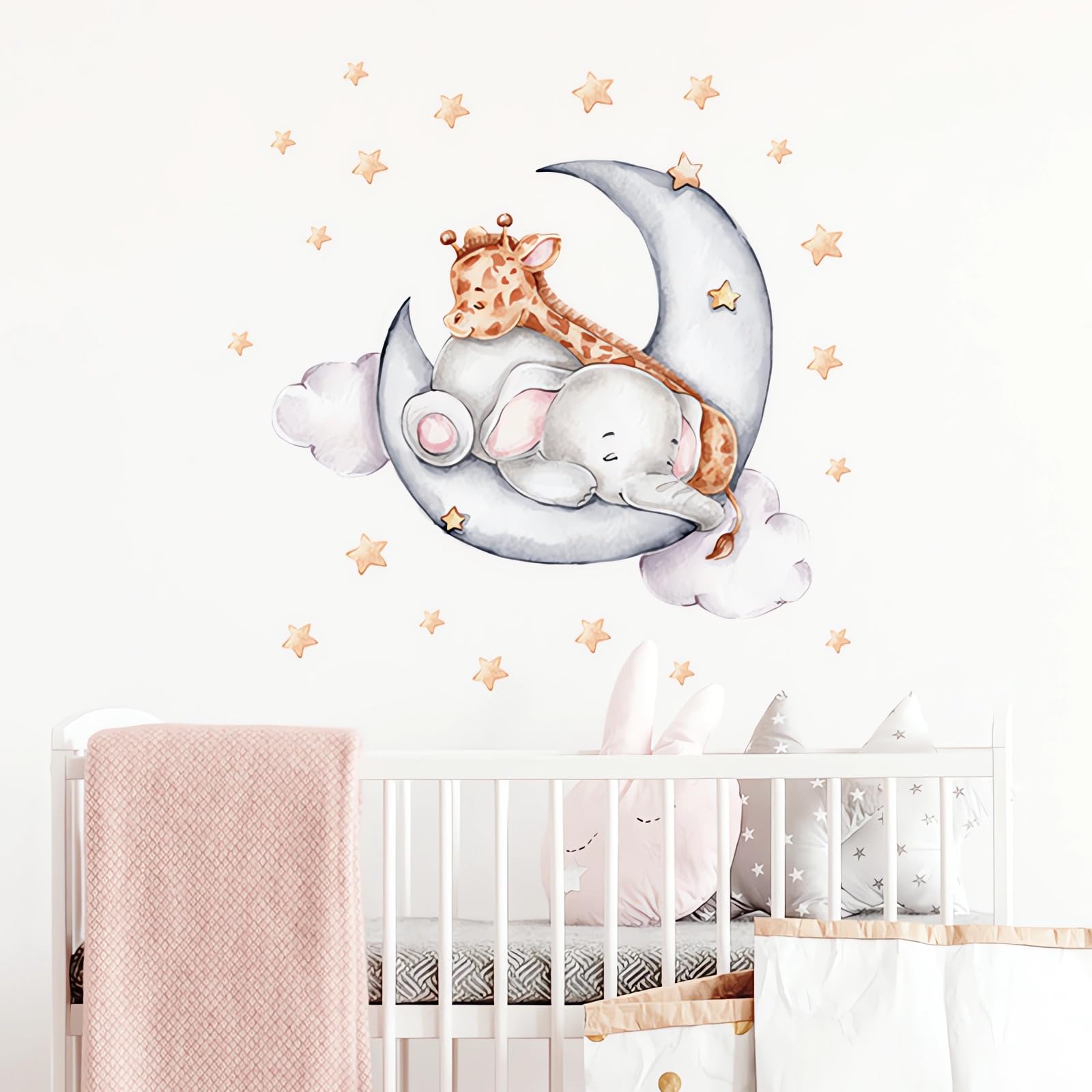 sacinora kids bedroom wall decor sticker brings playful animals to create cozy bedtime scenes