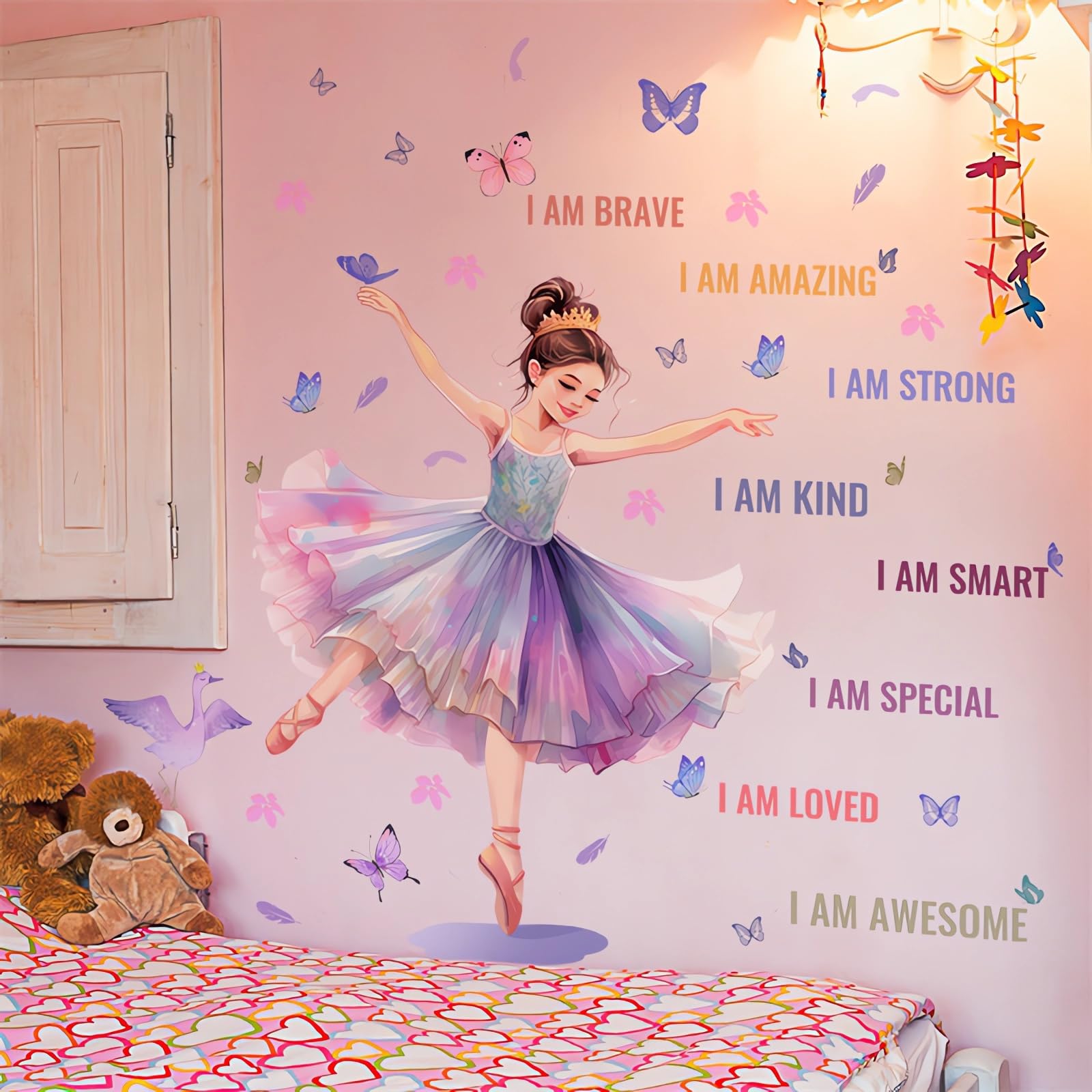 sacinora ballet girl wall sticker quote for teen bedroom inspiration