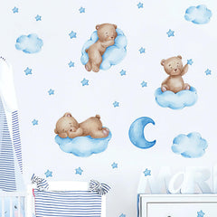 Sacinora moon and stars DIY art wall decals brighten kids' rooms