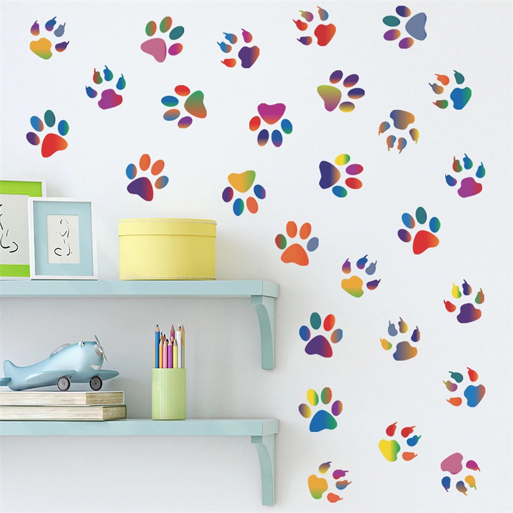 sacinora nursery wall art with dog footprints is kid-friendly and safe