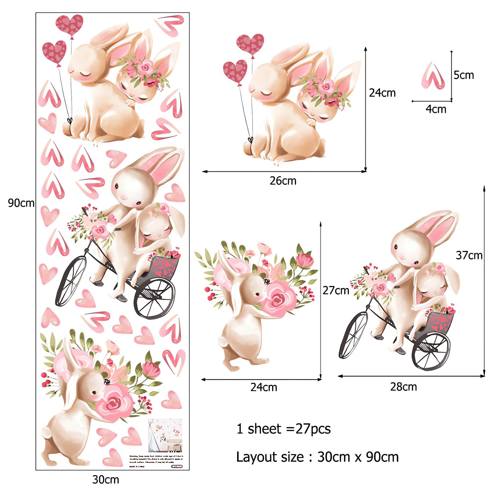 Sacinora removable vinyl wall decals for bedroom updates without residue