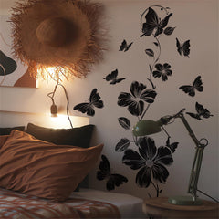 Sacinora simplicity floral art wall decals for bedroom styling with durable vinyl.