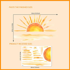 Sacinora sunset wall sticker kids bedroom art sparks playful decor ideas