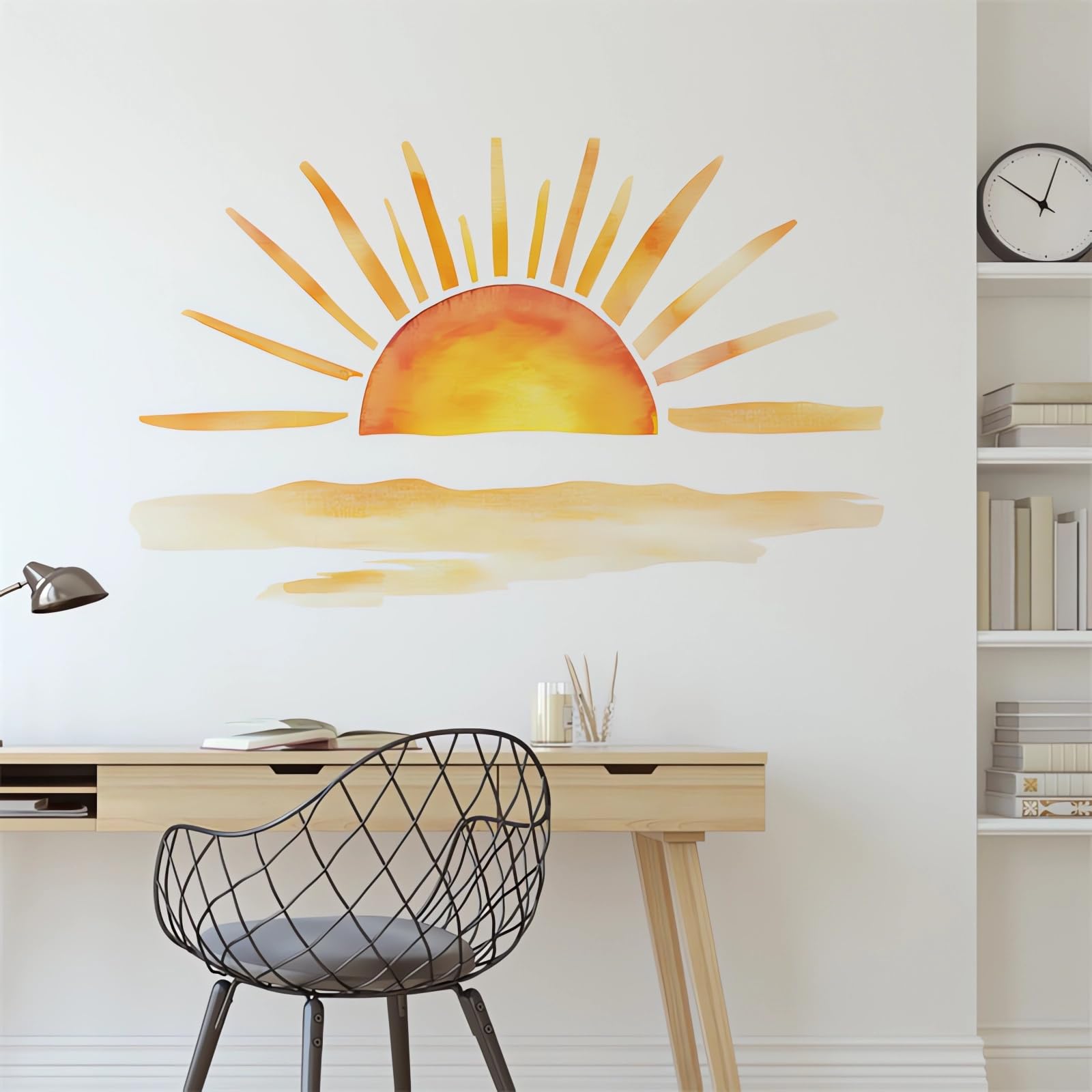 Sacinora sunset wall sticker removable vinyl for easy, damage-free updates