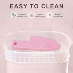 Sactulaz freezer-safe silicone teether stays cool to soothe during teething