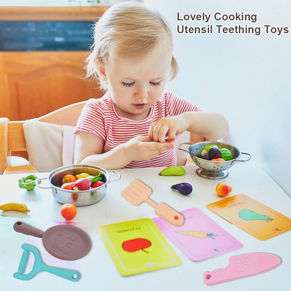 Sactulaz kitchen-play teether doubles as a pretend toy for early role play