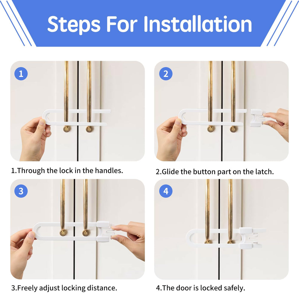 Safeasy tool-free installation locks fit cabinets in seconds.